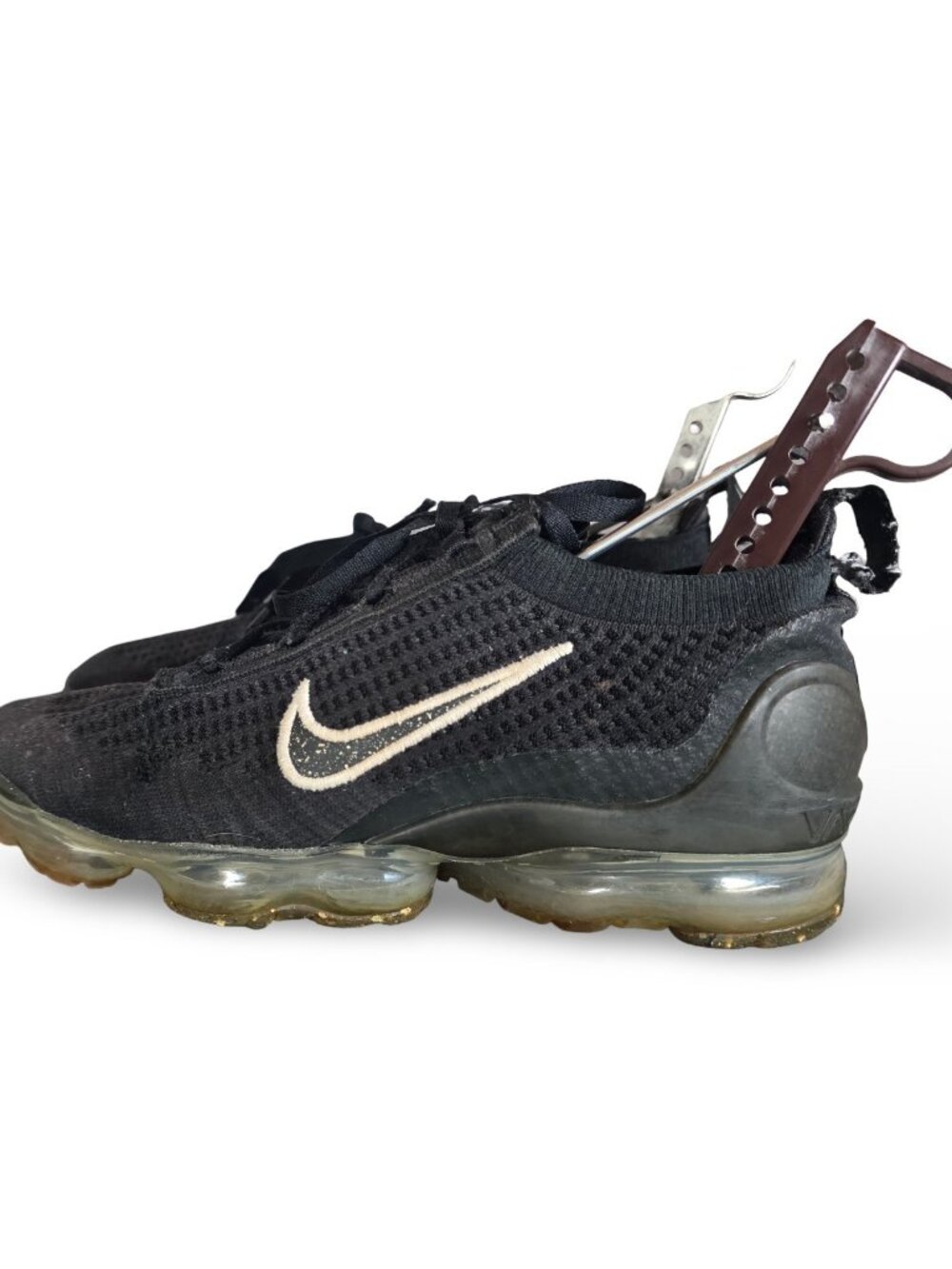 Nike Air VaporMax Flyknit 2 Black White Running Shoes Mens Size 7.5 942842-001